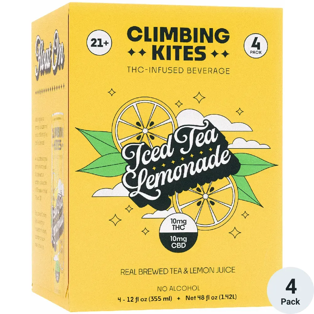 Climbing Kites - THC 10mg - Iced Tea Lemonade - 4 Pack 12oz Can