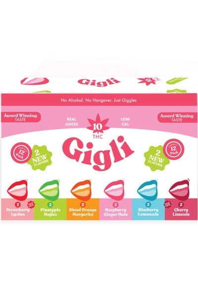 Gigli - THC - 10mg - Variety Pack - 12 Pack 12oz Can