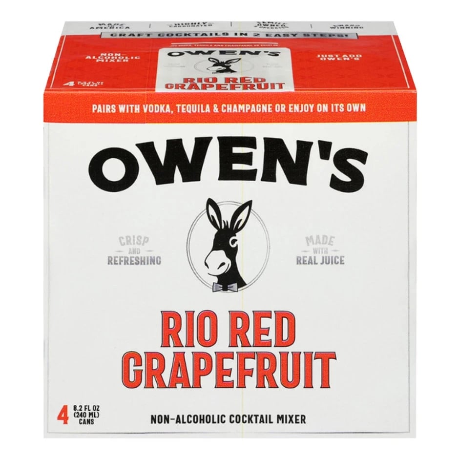 Owen's Mixer - Rio Red Grapefruit - 4 Pack 12oz Can