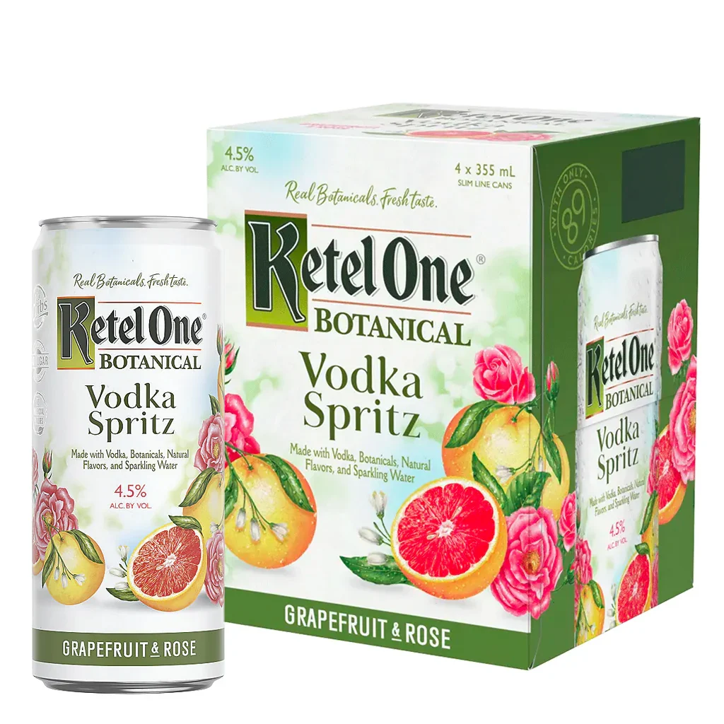 Ketel One - RTD - Botanical Spritz - Grapefruit & Rose - 4 Pack 12oz Can