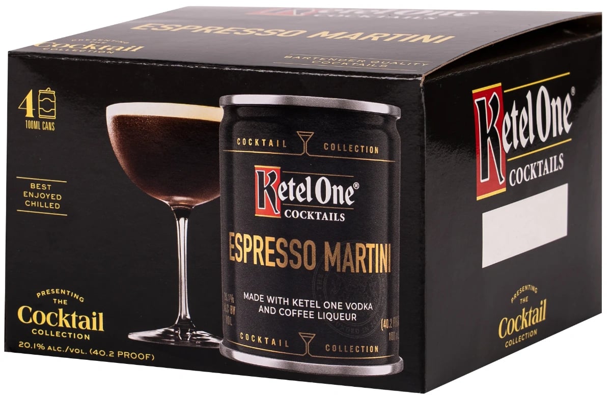 Ketel One - RTD - Espresso Martini - 4 Pack 100ml Can