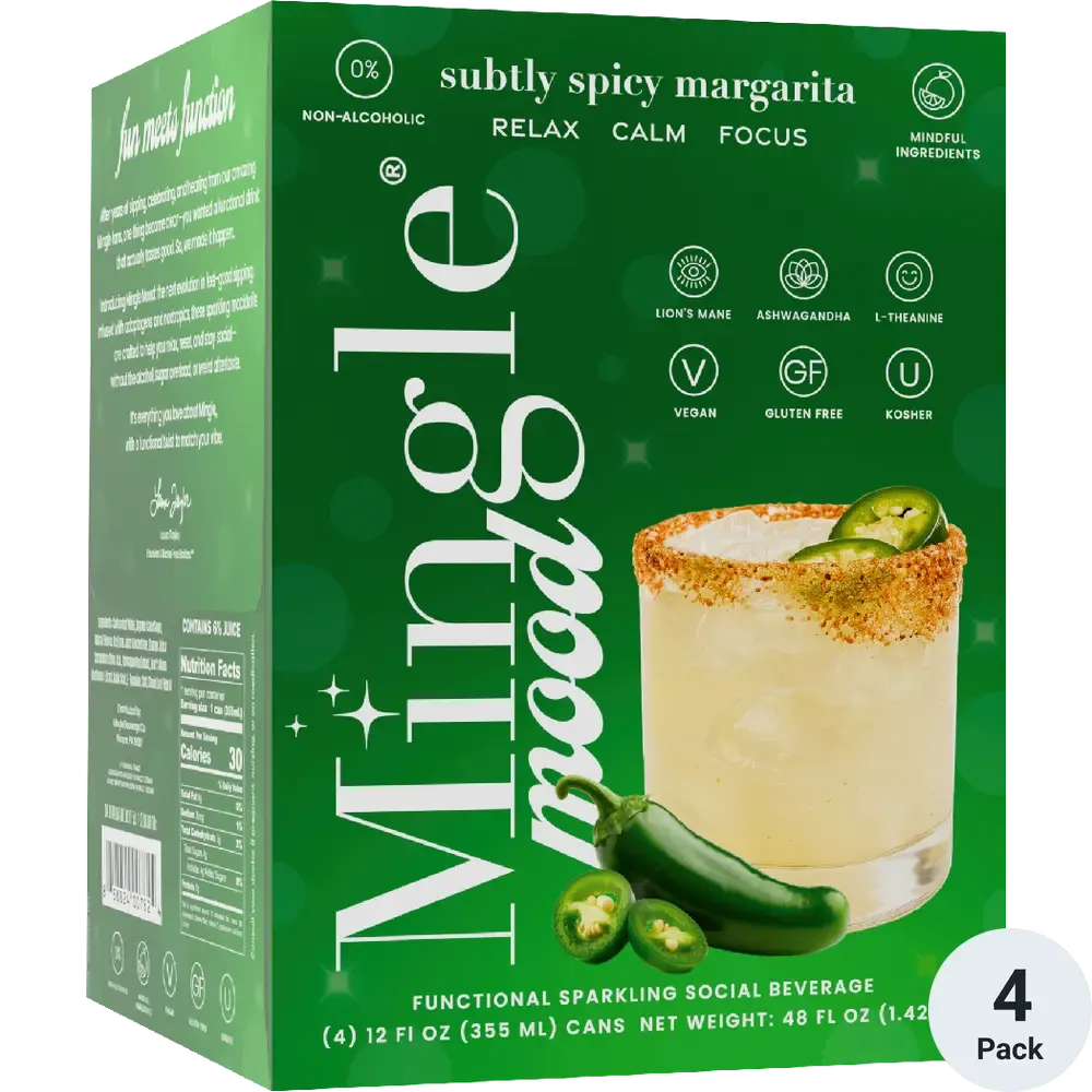 Mingle - N/A - Mood Subtly Spicy Margarita - 4 Pack 12oz Can