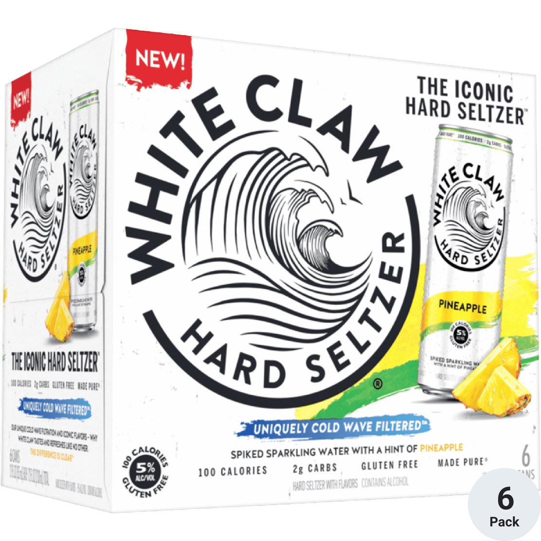 White Claw - Pineapple - 6 Pack 12oz Can