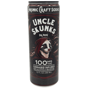 Uncle Skunks - THC 100mg Dr. Pepe' - Single 12oz Can