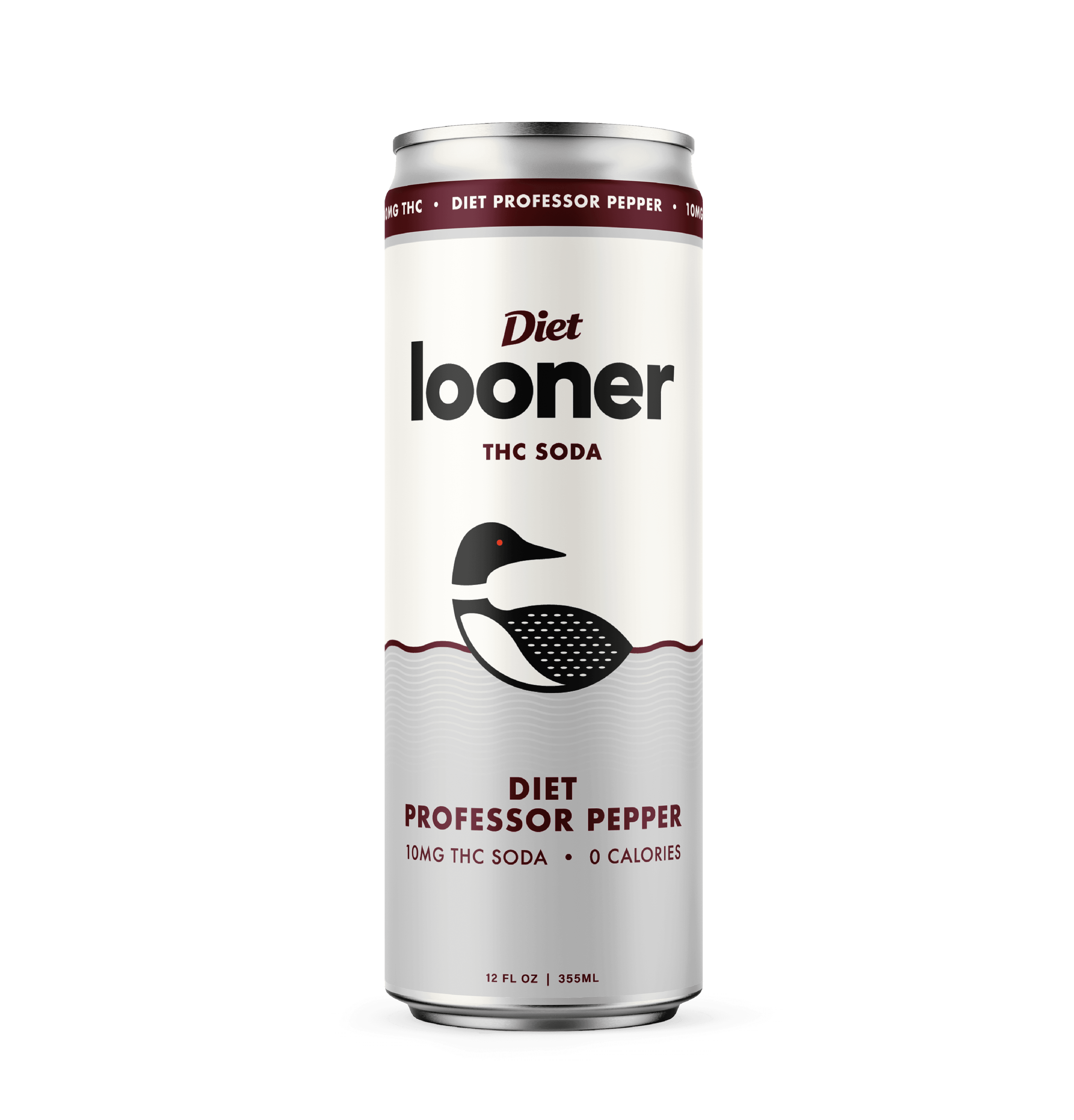 Looner - THC 10mg - Diet Professor Pepper - 4 Pack 12oz Can
